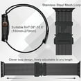 thumbnail image 6 of Strap for Apple watch Ultra band 49mm 46mm 45mm 42mm for iWAtch 44mm 41mm 40m Metal Loop correa bracelet Series 10 9 8 7 6 5 SE 4 3 (Titanium,38 40 41 S10-42 mm), 6 of 7