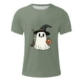 thumbnail image 4 of Handshe Men's Halloween Themed Round Neck Short Sleeve T-Shirt - Trendy Top, 4 of 5