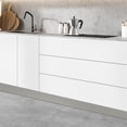 thumbnail image 7 of Stainless Steel Toe Kick Cover, MODANU 6.5ft x 3.9 inch Baseboard Plate, Self Adhesive Kickplate for Bottom of Door, Kitchen Island, Cabinet, Cupboard (Silver), 7 of 7