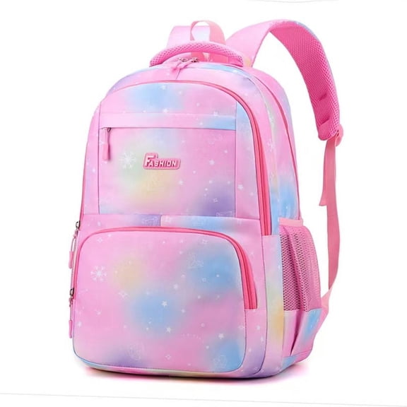 School Bag Backpacks for Girls,16" Elementary Middle Shoulder School Bookbag for Kids Teens,Pink