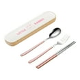 thumbnail image 1 of WHEANG 304 Stainless Steel Chopsticks Spoon Set Spoon Chopsticks Set Travel Dinnerware Three Piece Set, 1 of 3