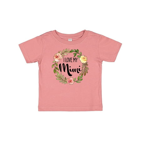 

Inktastic I Love my Mimi- flower circle Gift Baby Boy or Baby Girl T-Shirt