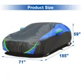 thumbnail image 2 of 6 Layers Car Cover for Toyota Prius 2001-2024 Thickened PEVA&Cotton Waterproof Full Exterior Cover Outdoor Snow UV Rain Protection All Weather Black Blue, 2 of 11