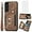 Brown, variant on Phone Case for Samsung Galaxy S22 5G Wallet Cover with Tempered Glass Screen Protector and Wrist Strap Lanyard RFID Credit Card Holder Ring Stand Cell Accessories S 22 22S 4G G5 6.1 inch Women Brown