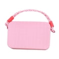 thumbnail image 3 of Tenedor del teléfono del silicón para las mujeres, accesorios con cremallera decorativos de las bolsas de asas de la playa Rosa, 3 of 7