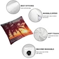 thumbnail image 4 of Throw Pillow Cover Hawaii Sunset Beach Palm Trees Seagull Print Home Decor Pillowcase for Sofa, 4 of 5
