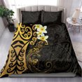 thumbnail image 2 of Nueva Zelanda Tuatara Plumeria Juego de cama Maori Oro Koru Tatuaje Tribal LT01, 2 of 6