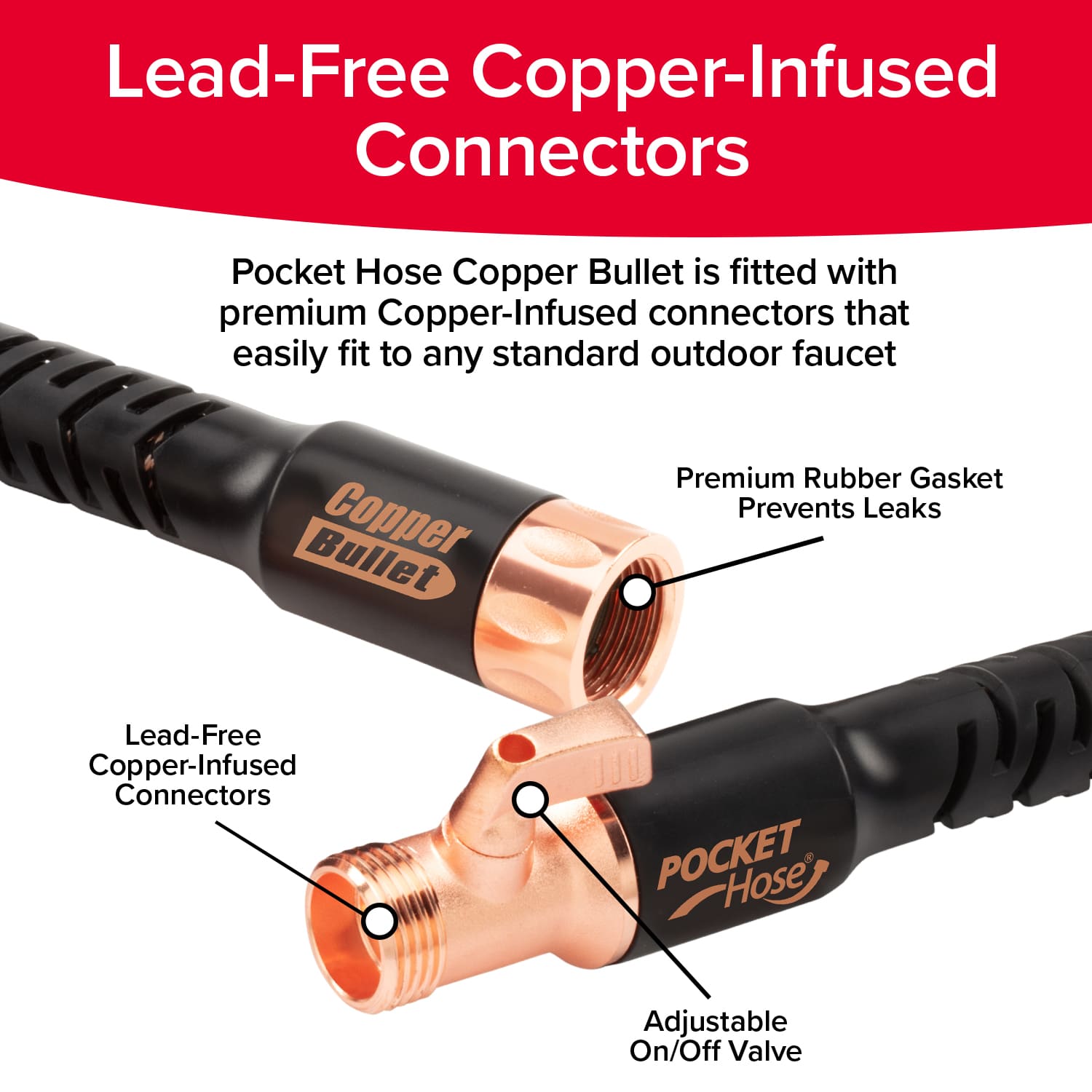 Pocket Hose Copper Bullet 25' Expandable Hose photo 8