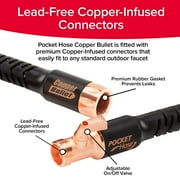 Pocket Hose Copper Bullet With Thumb Spray Nozzle