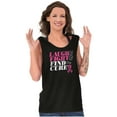 thumbnail image 5 of Laugh Fight Find Cure BCA Awareness Tank Top Tee Shirt Women Brisco Brands S, 5 of 6