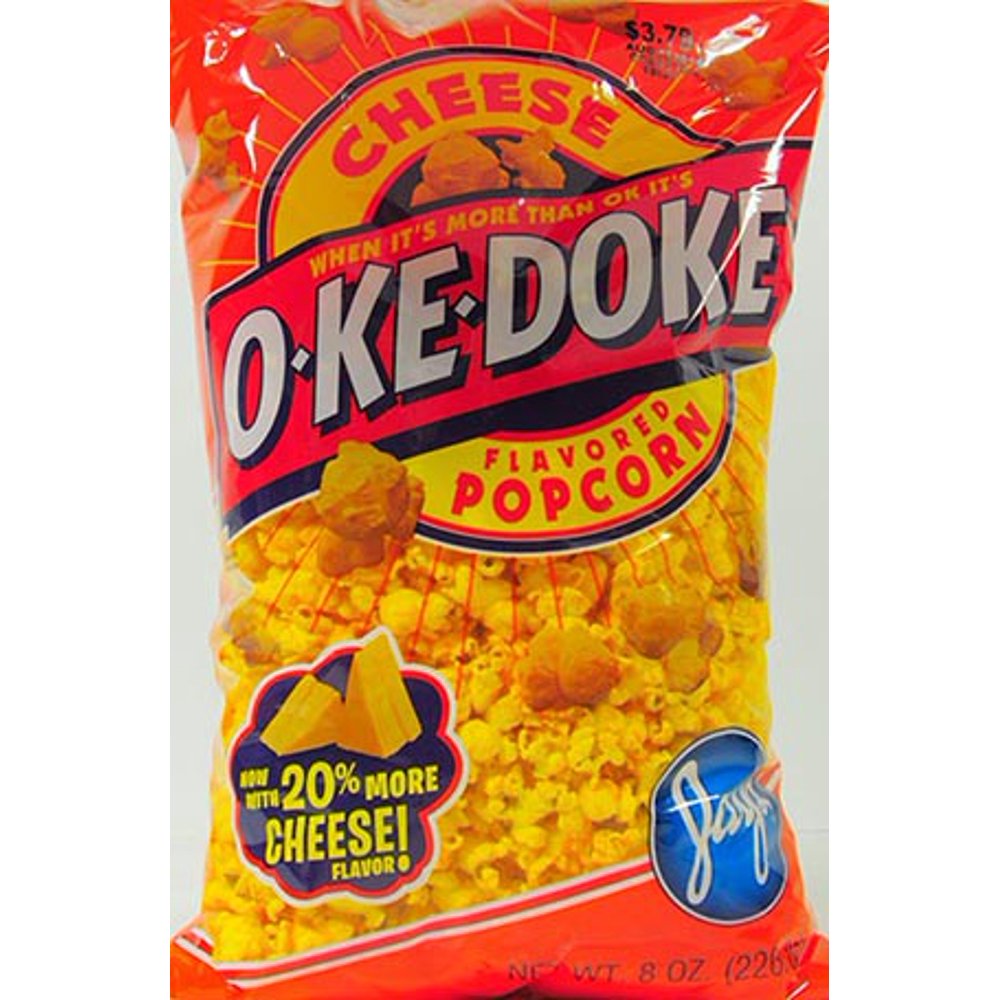 Jays OKeDoke Cheese Flavored Popcorn, 8 oz