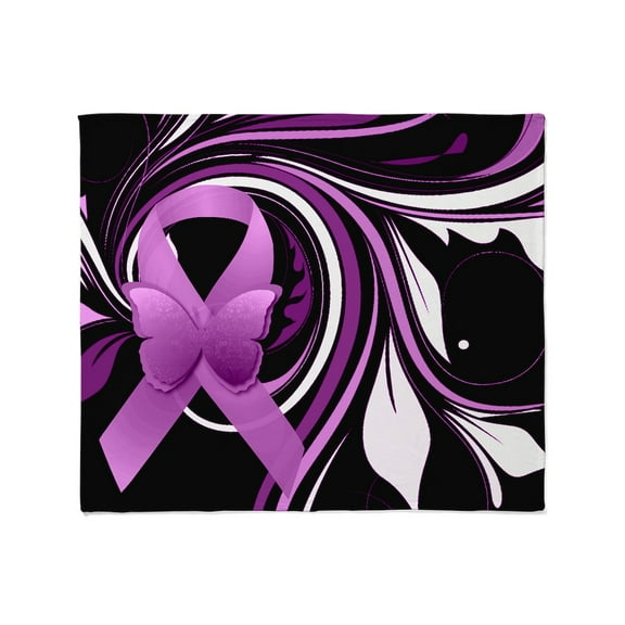 CafePress - Pink Awareness Ribbon Throw Blanket - Soft Fleece Throw Blanket, 50"x60" for All Ages