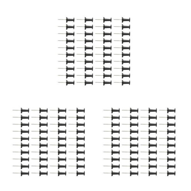 Inteprter 100 Uds Pin Push Black tachuelas mapa corcho tablero seguridad foto tablón de anuncios colgador Gadgets herramientas mano Type1 NO1