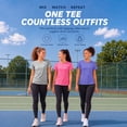 thumbnail image 6 of Essenclo Girls Dry Fit Athletic Shirts, 3 Pack, Short Sleeve Crewneck Performance Tees for Sports & Activewear, Ages 3-36, 6 of 7
