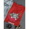 thumbnail image 3 of Ramen N Chill Cute Neko Art Shaped T-Shirt Women -Smartprints Designs, Female Large, 3 of 4