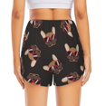 thumbnail image 4 of Uemuo Bulldog with Sunglasses Pattern Women's Athletic Shorts High Waisted Running Shorts with Liner Pockets Gym Elastic Workout Shorts-Medium, 4 of 9