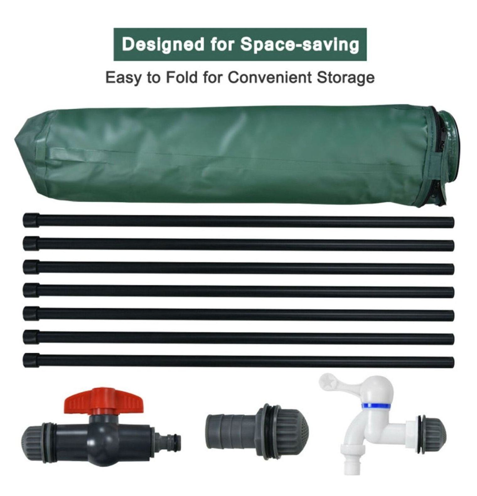 100 Gallon Rain Barrel, Portable Water Collector with Mesh Screen