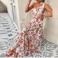 thumbnail image 5 of IROINNID Women's Sleeveless A-Line Dress Fashion Bohemian Loose Backless Ankle-length Dress One-Shoulder Ankle-Length Women Dress, 5 of 8