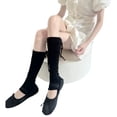 thumbnail image 6 of Women Ballet Leg Warmers, Sheer Tie Strap Scrunch Calf Socks for Layered Outfits, 6 of 7
