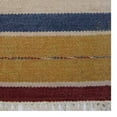 thumbnail image 4 of Rugsotic Carpets Hand Woven Flat Weave Kilim Wool Eco-Friendly 9'x12' Area Rugs Rectangle Multicolor Contemporary Modern Design Low Pile Indoor Handmade Rug for Living Room, Bedroom D00110, 4 of 5