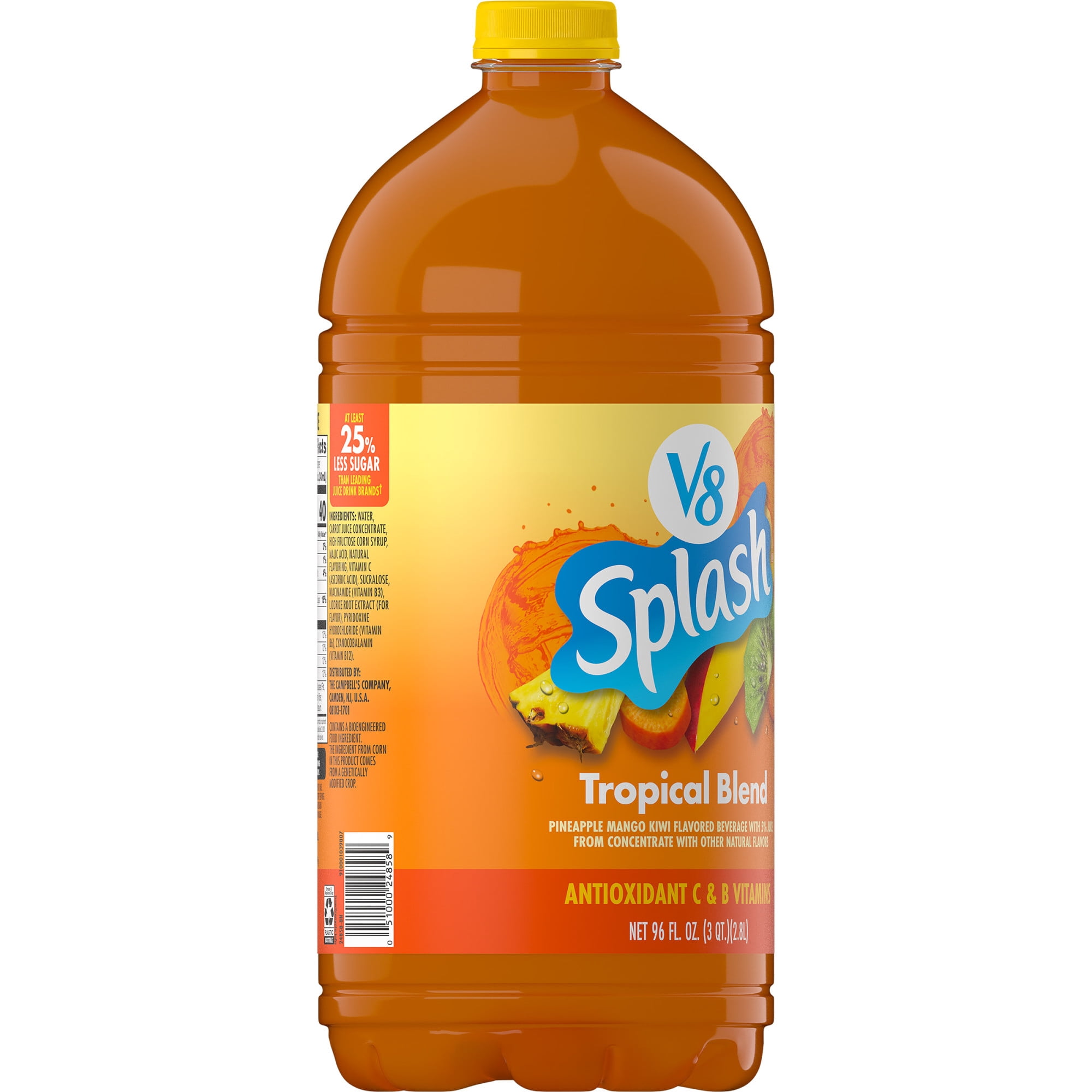 (6 pack) V8 Splash Tropical Blend Flavored Beverage, 96 fl oz Bottle (6 Pack)
