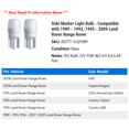 thumbnail image 2 of Side Marker Light Bulb - Compatible with 1989 - 1993, 1995 - 2009 Land Rover Range Rover 1990 1991 1992 1996 1997 1998 1999 2000 2001 2002 2003 2004 2005 2006 2007 2008, 2 of 2