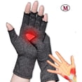 thumbnail image 1 of Arthritis Gloves, New Material, Compression Gloves for Arthritis Pain Relief Rheumatoid Arthritis, Premium Compression and Fingerless Gloves for Daily Work （Large Size）, 1 of 7
