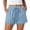 Blue, variant on Womens Shorts Summer Casual Loose Elastic Waist Drawstring Lace Boho Beach Cover Up Shorts Pink,S