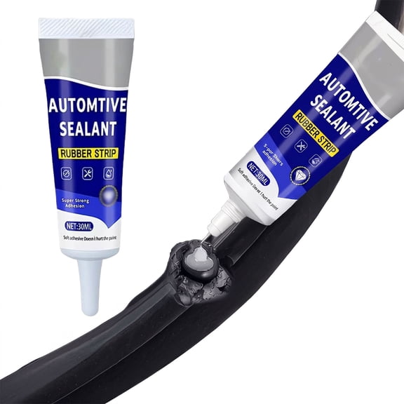 Car Door Rubber Sealant Adhesive, 2-in-1 Automotive Repair Glue for Rubber Strips, Gaps, Tears & Loose Trim