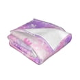 thumbnail image 3 of YFYANG Lightweight Warm Flannel Blanket, Abstract Watercolor Texture Throw Blanket for Bed, Sofa, Travel, Camping, 60"x50", 3 of 7