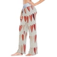 thumbnail image 3 of Women's Long Sleep Pants Home Pants Sleep Pants Wide-Leg Pants Design Elastic Fabric Casual Pants M Beautiful Heart Pattern, 3 of 7
