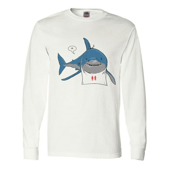 Inktastic Shark Dinner Long Sleeve T-Shirt