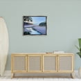 thumbnail image 2 of Stupell Seaside Riverbank Beach Shore Landscape Painting Gray Floater Framed Art Print Wall Art, 2 of 6