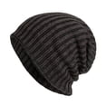 thumbnail image 3 of WTXUE Beanie, Hat Ski Plus Unisex Hat Stripe Velvet Warmth Outdoor Cycling Hood Hat Winter Baseball Caps, Black, 3 of 4
