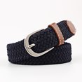 thumbnail image 1 of Cinturón de lona unisex Cinturón elástico fino de lona Cinturón de lona tejido para estudiantes jóvenes, 1 of 6