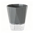 thumbnail image 2 of Modern Geometric Plastic Plant Pot with Built-In Water Reservoir, Self-Watering Indoor Planter for Herbs s in Black White Gray, 2 of 7