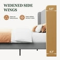 thumbnail image 5 of Amolife Full Size Platform Bed Frame with Velvet Upholstered Wingback Headboard, Light Gray, 5 of 10