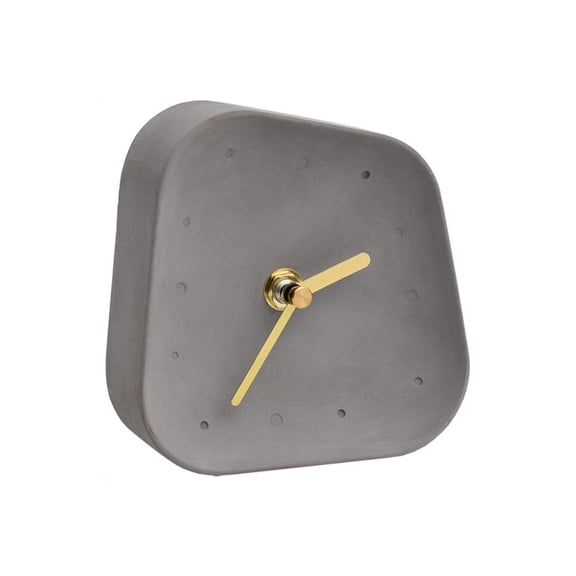Shaped Cement Table Clock Desktop Decoration Mute Concrete Small Desk Clock Home Decoration Accessories Geometry