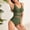 Army Green, variant on QUNYINEY Monokini Womens Swimsuits One Piece Tie Back Solid V Neck Bathing Suit Tummy Control Mesh Swimwear