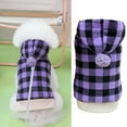 thumbnail image 5 of Hobeauty Pet Cotton Coat Plaid Dog Hoodie Sweater Winter Pet Sweater with Hood for Small Dogs Cats Indoor Outdoor Pet Clothing, 5 of 8