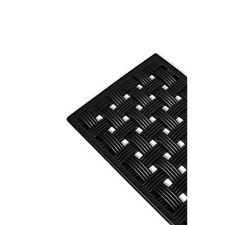 BirdRock Home 9 x 30 Rubber Stair Mat with Basket Weave Design - Tread Mat  - Stairs Treads - Keeps Your Floors Clean - Anti Slip Outdoor Steps Doormat