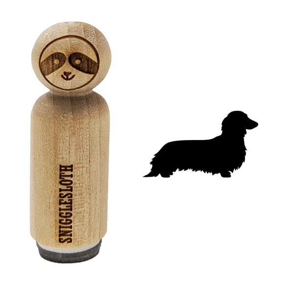 Long Haired Dachshund Dog Solid Rubber Stamp for Scrapbooking Crafting Stamping - Mini 1/2 Inch