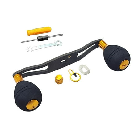 140mm Longer Carbon Fiber Fishing Reel Handle with Tool Eva Knob Hole 8*5/7*4mm Gold