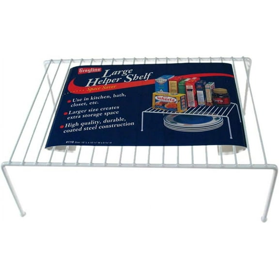 Panacea Grayline 40110, Large Kitchen Helper Shelf, White