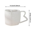 thumbnail image 2 of Heart Coffee Mug with Handle,12oz Ceramics Tea Cup for Hot & Cold Drinks,Gift Idea for Friend,Sister,Wife & Valentines Day(Black), 2 of 4