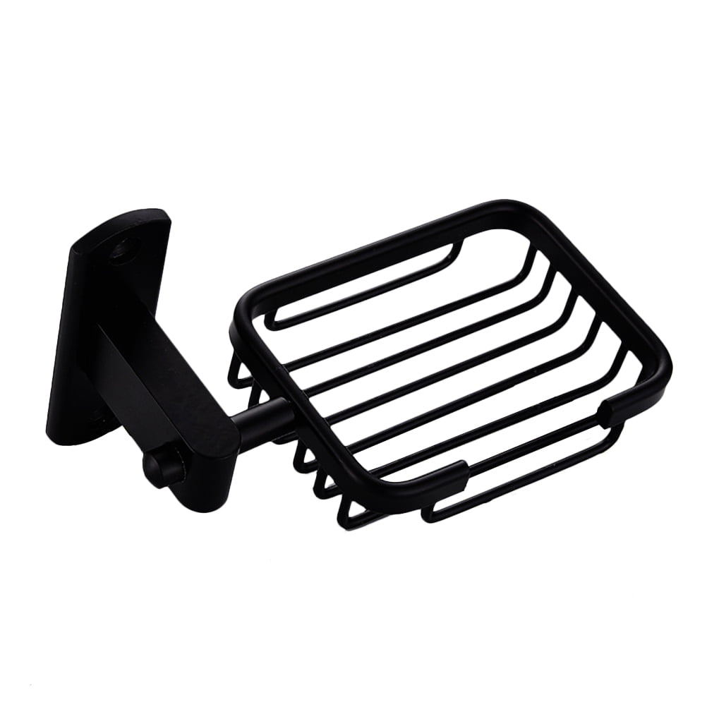 HOMEMAXS Vintage Style Black Wall Mounted Bath Shower Soap Dish Holder