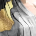 thumbnail image 3 of Black and Gold Marble Glitter Streaks Pattern Blanket,Comfortable Soft Flannel Throw Blanket,All Season,Warm Lightweight Blankets for Sofa Bed Couch Living Room Chair,30"x40", 3 of 4