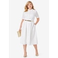 thumbnail image 3 of Jessica London Women's Plus Size Eyelet Shirt Dress, 3 of 4