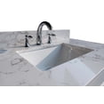thumbnail image 5 of Montary 49x22" bathroom stone vanity top engineered stone carrara white marble color with rectangle undermount ceramic sink and faucet hole with back splash, 5 of 10