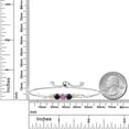 thumbnail image 3 of 925 Sterling Silver and 10K Yellow Gold Pink Created Sapphire Black Onyx and White Lab Grown Diamond Tennis Bracelet for Women (1.52 Cttw, Gemstone September Birthstone, Fully Adjustable up to 9 inch), 3 of 4